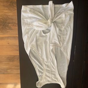 Lulu Lemon sheer white tank (knot in the back)